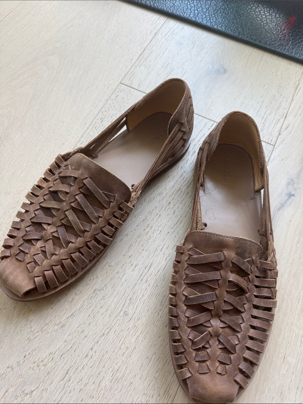 Nisolo Brown Woven Suede Men’s Slip-On Loafers